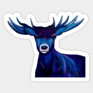 Blue and purple stag buck deer cool Sticker